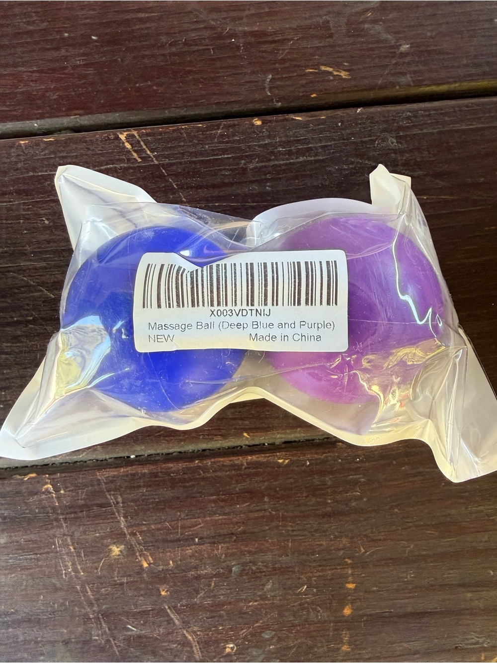 2-Ball Trigger Point Massage Ball, Blue/Purple